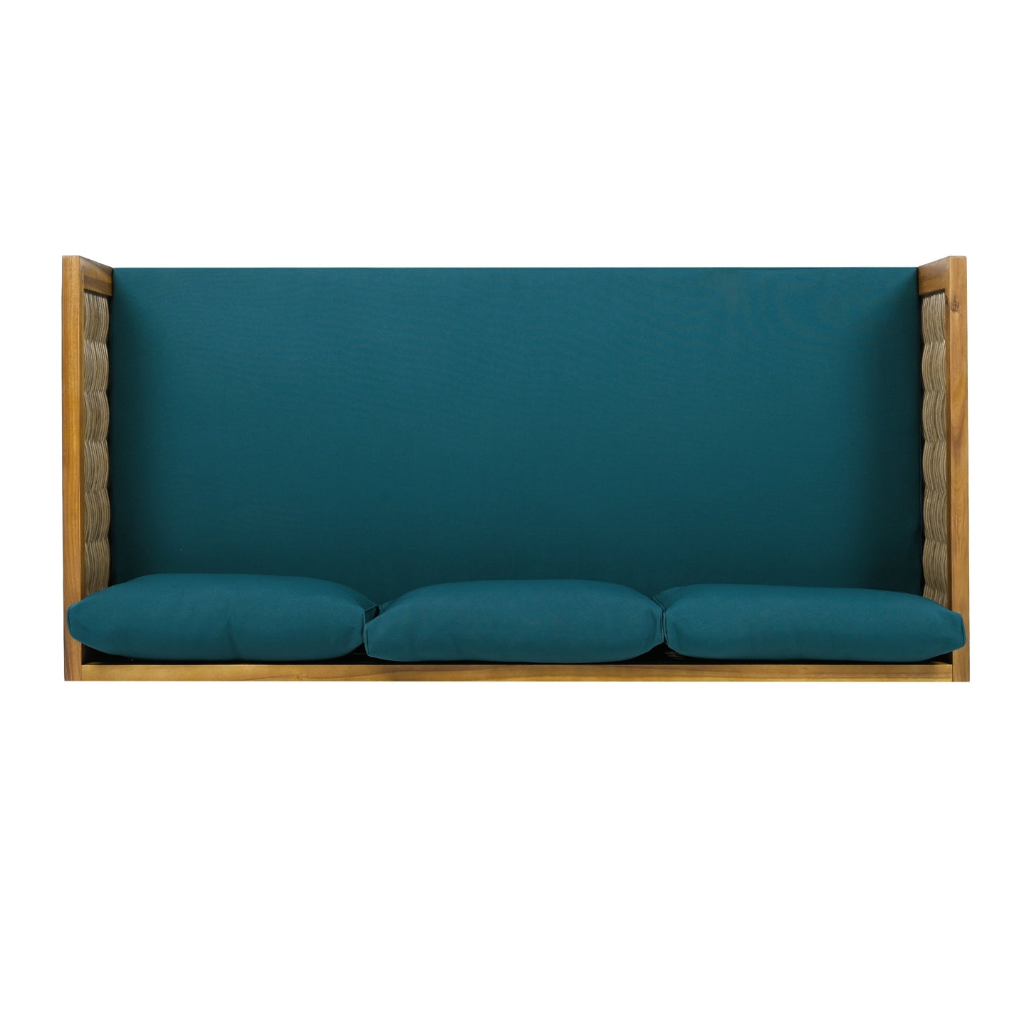 Patio Set Sectional Wicker Dark Teal Cushions Weather Resistant