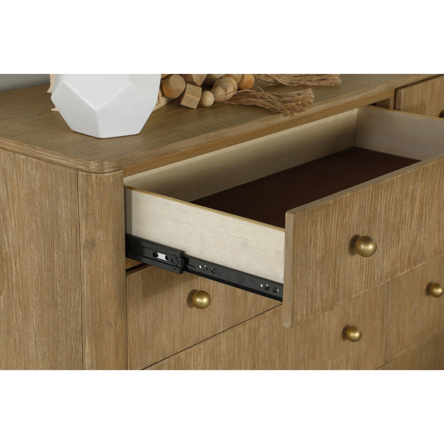 Stevie Sand Wash Natural Cane 4-Piece Eastern King Bedroom Set