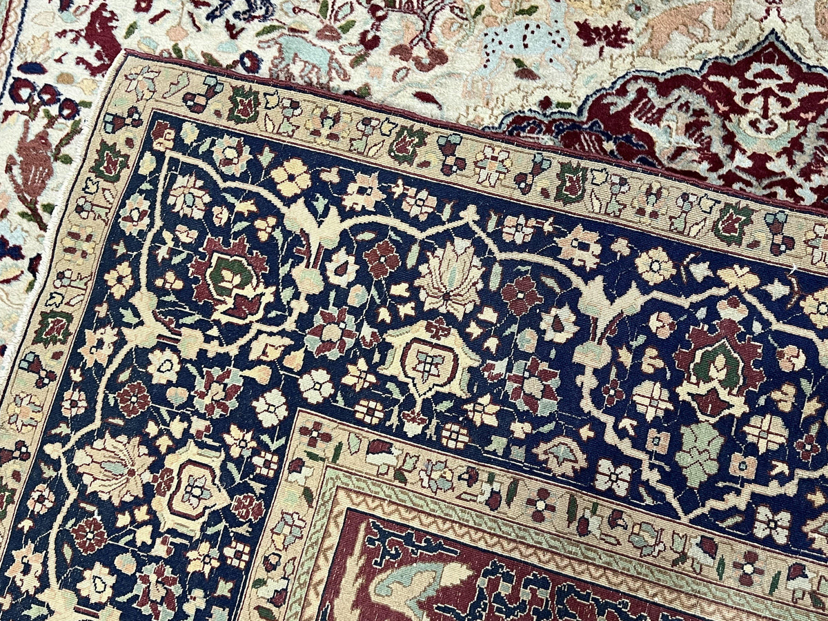 The Sporting Estate Antique Indian Agra Hunting Rug — Early 20th Century