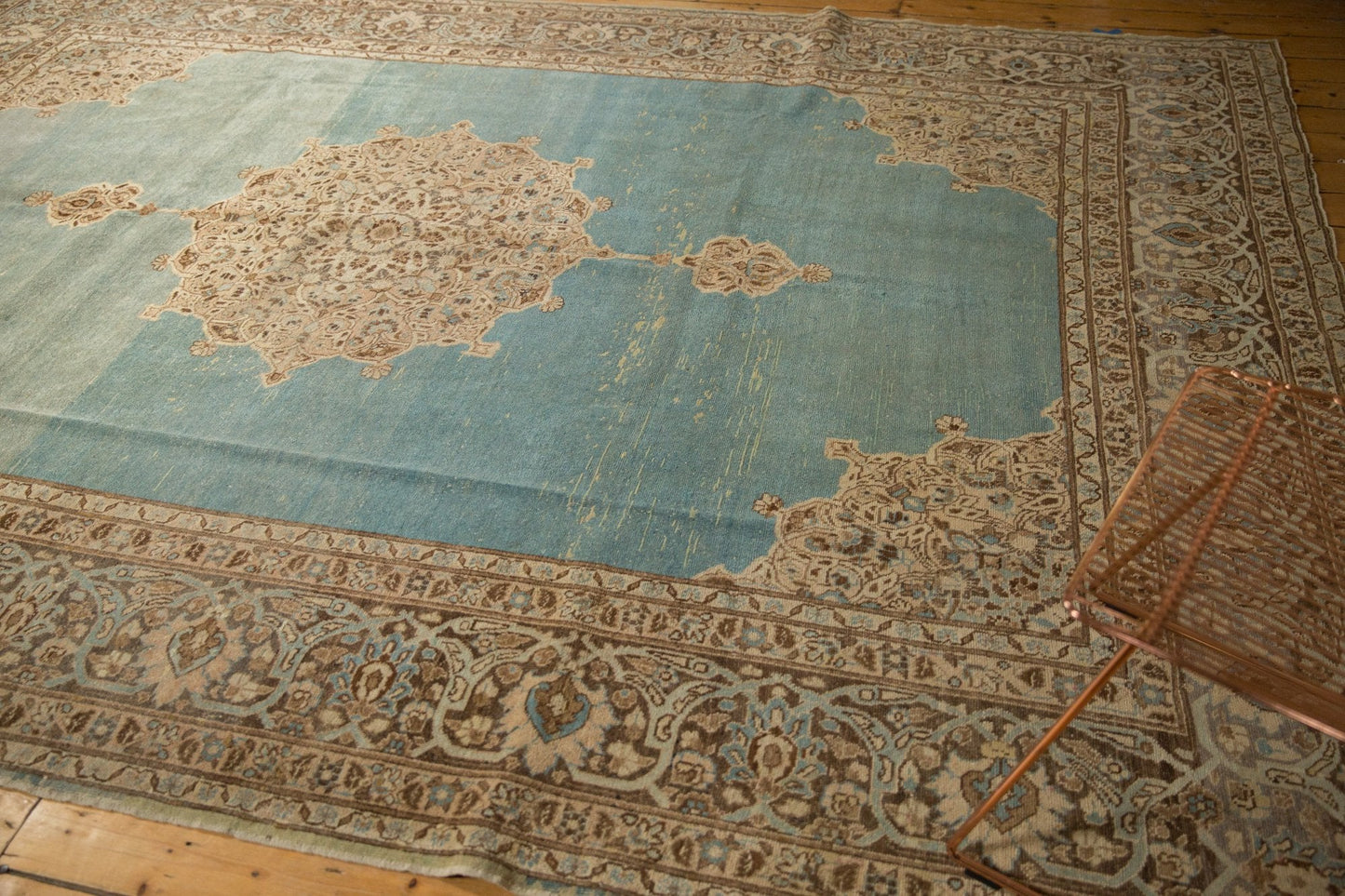 8.5x12.5 Vintage Distressed Tabriz Carpet