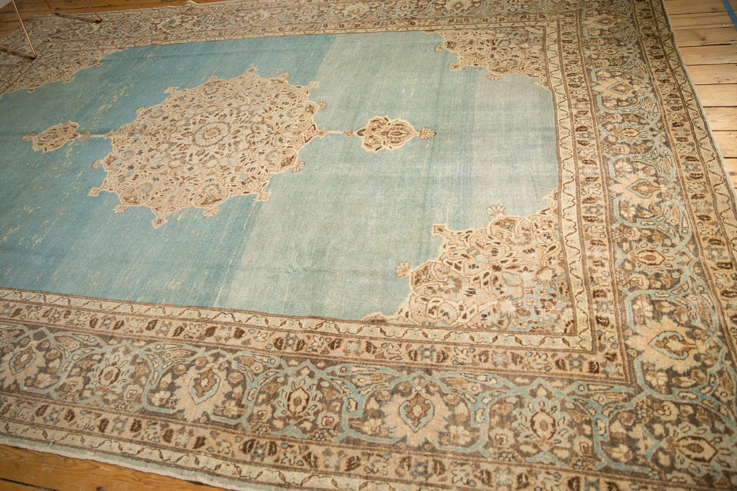 8.5x12.5 Vintage Distressed Tabriz Carpet