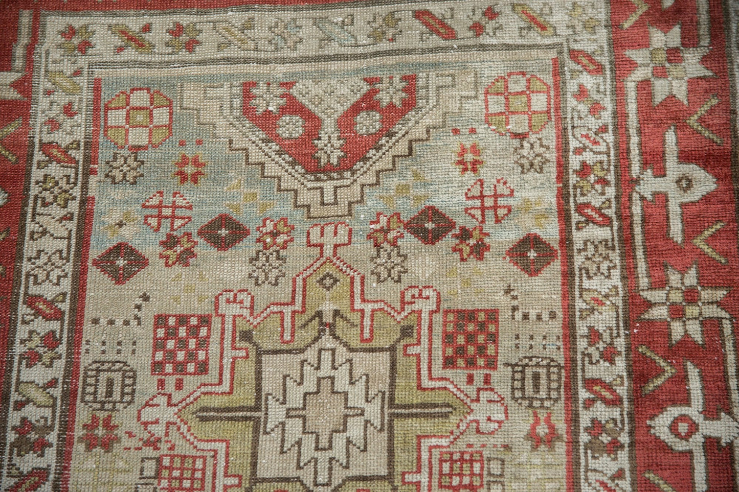 3x13 Vintage Distressed Karaja Rug Runner