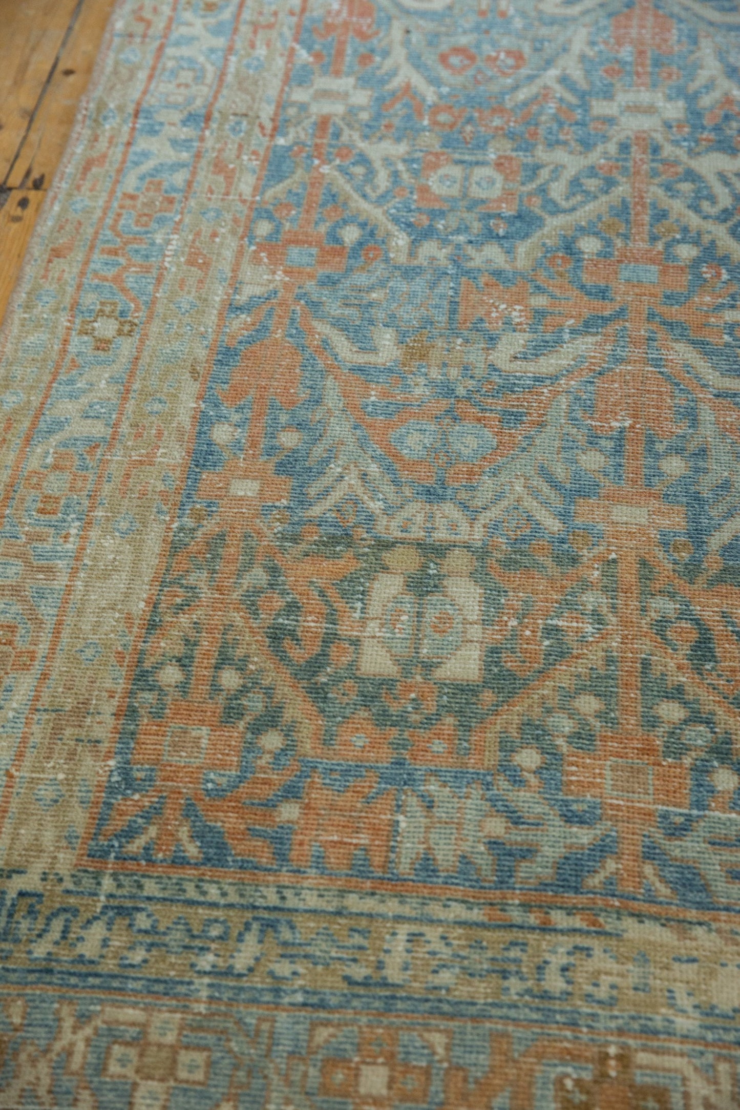 4x13.5 Vintage Distressed Hamadan Rug Runner