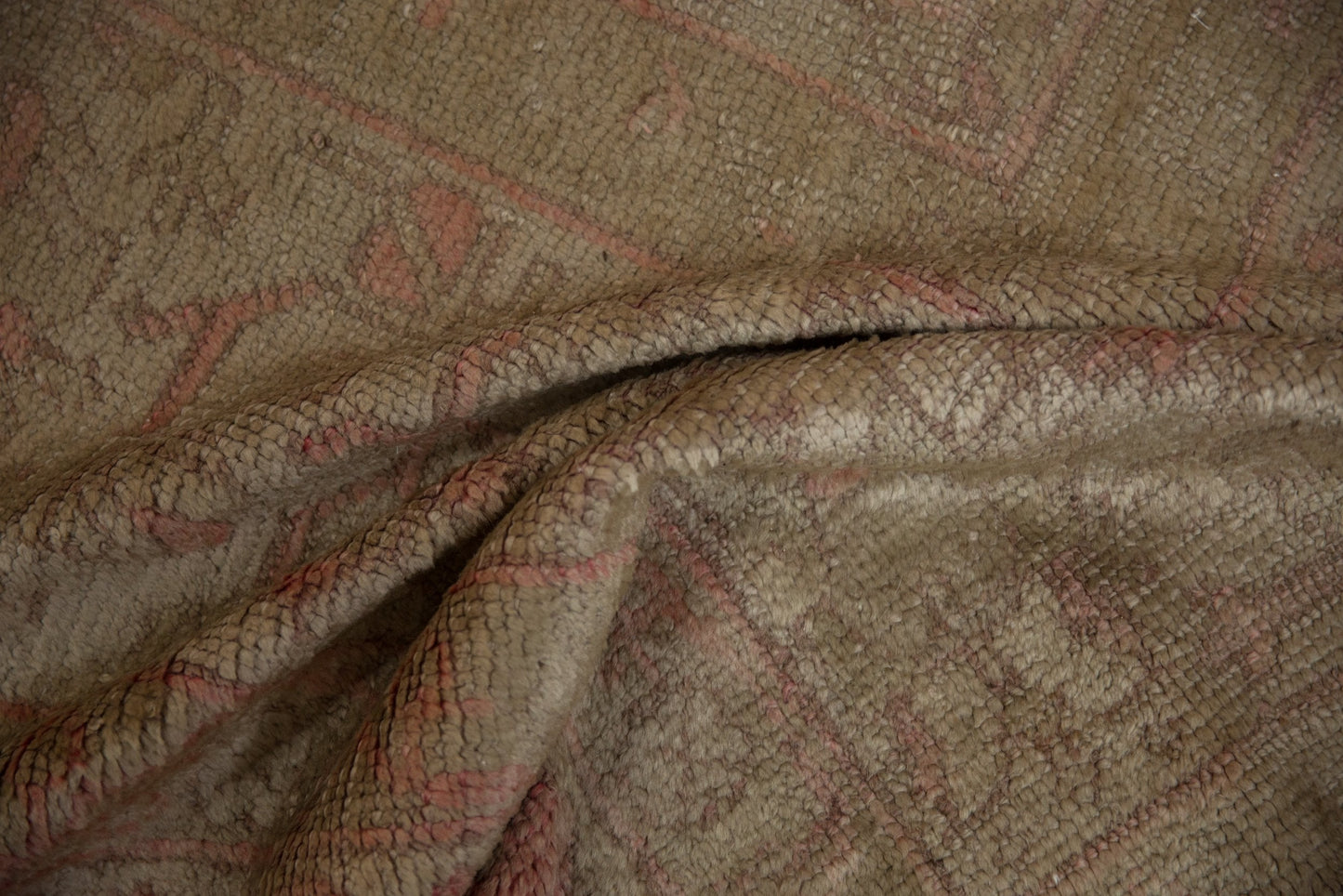 15.5x19.5 Vintage Distressed Oushak Carpet