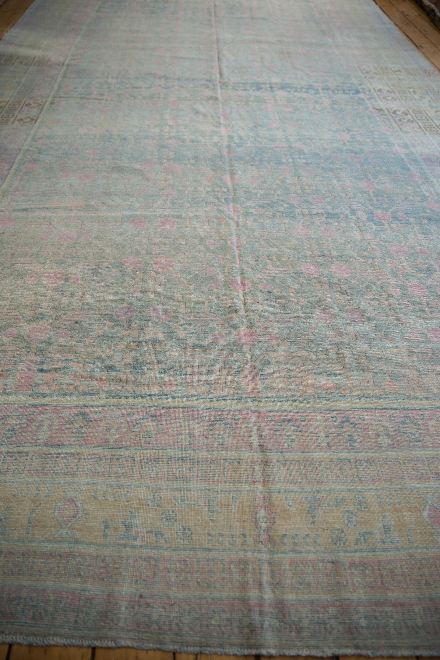 9x17.5 Vintage Distressed Khotan Carpet