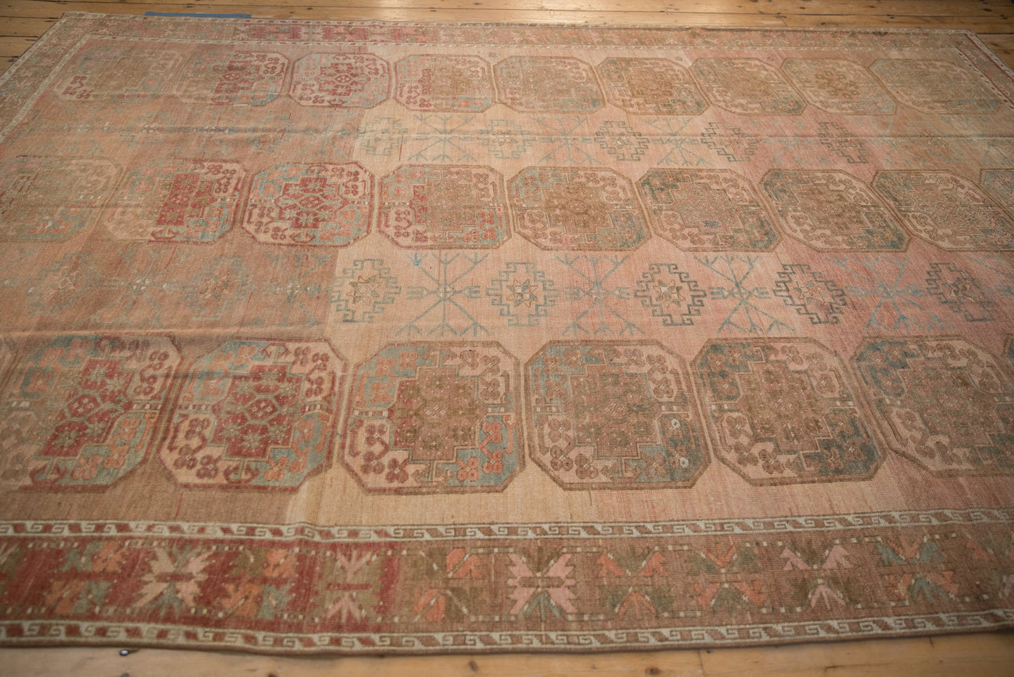 7x10.5 Vintage Distressed Ersari Carpet