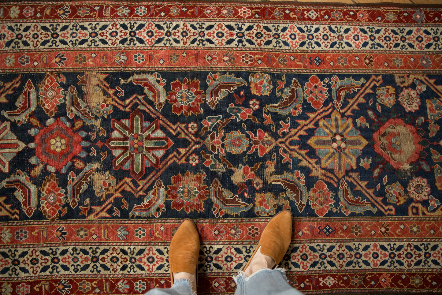 3.5x15.5 Antique Fine Malayer Rug Runner