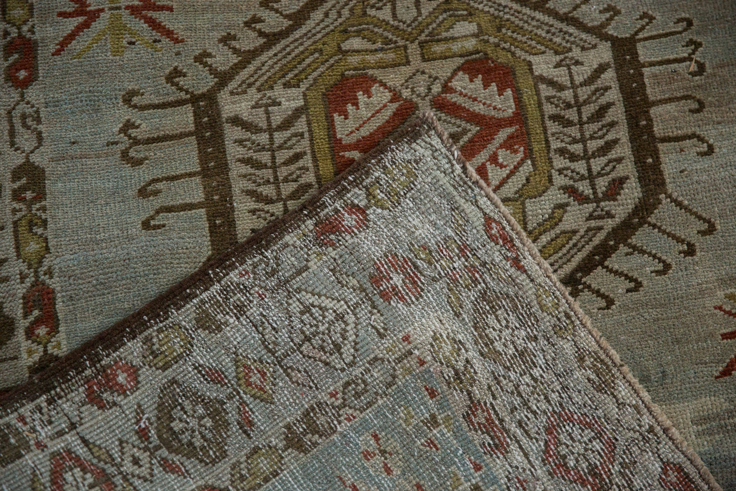 3.5x17 Vintage Distressed Karaja Rug Runner