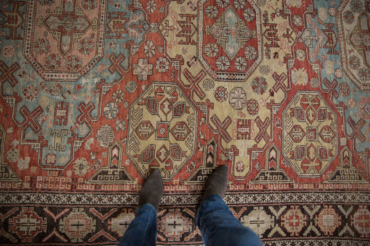 7x10 Antique Caucasian Soumac Carpet