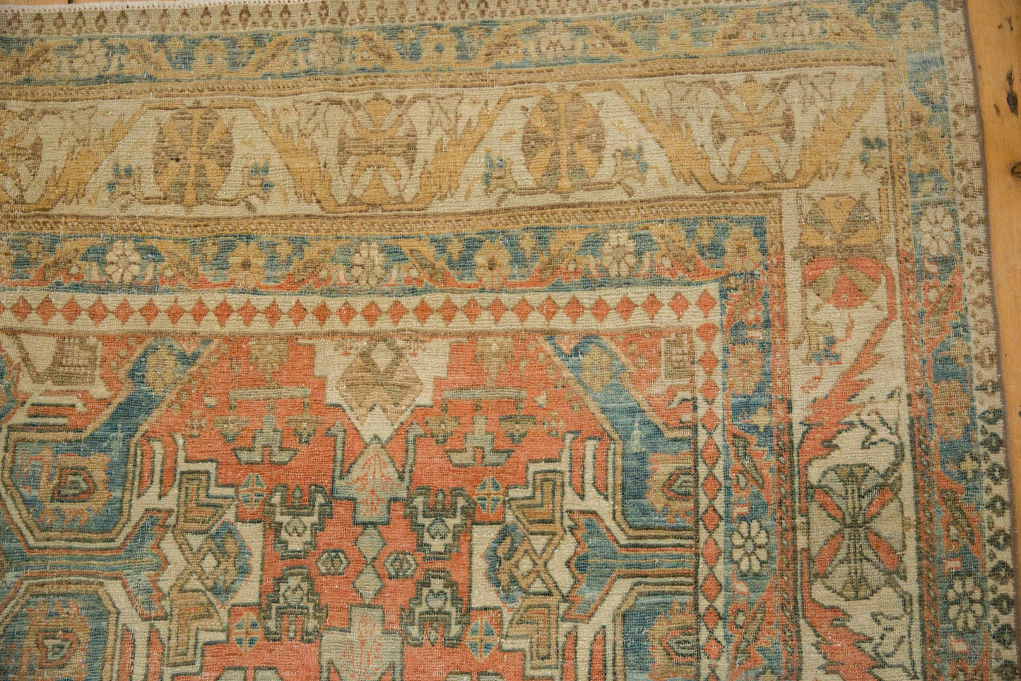 6.5x10 Vintage Distressed Caucasian Carpet