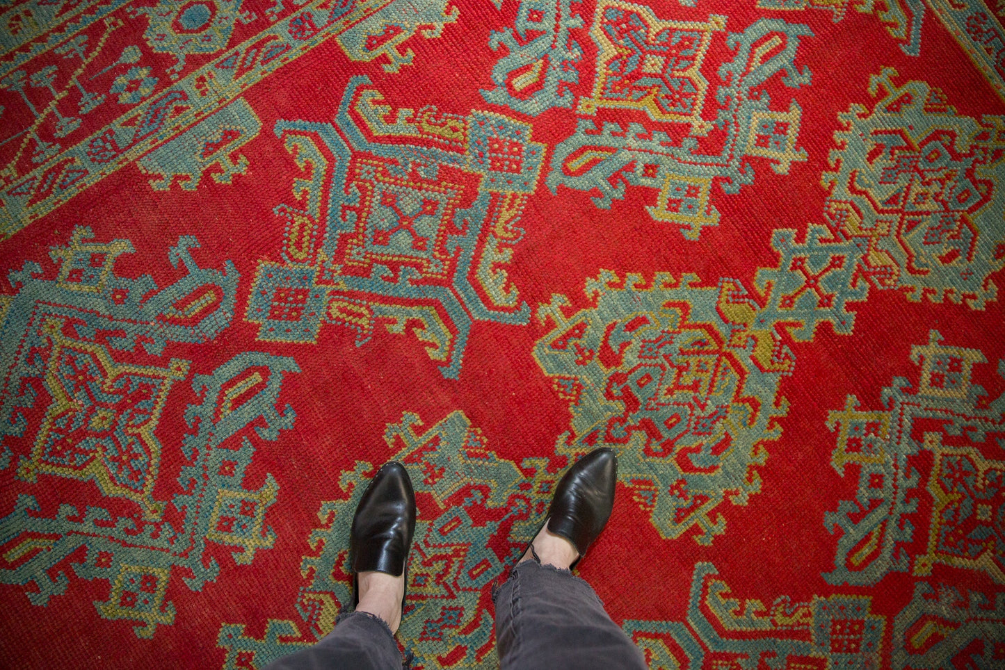 11.5x13.5 Vintage Oushak Carpet