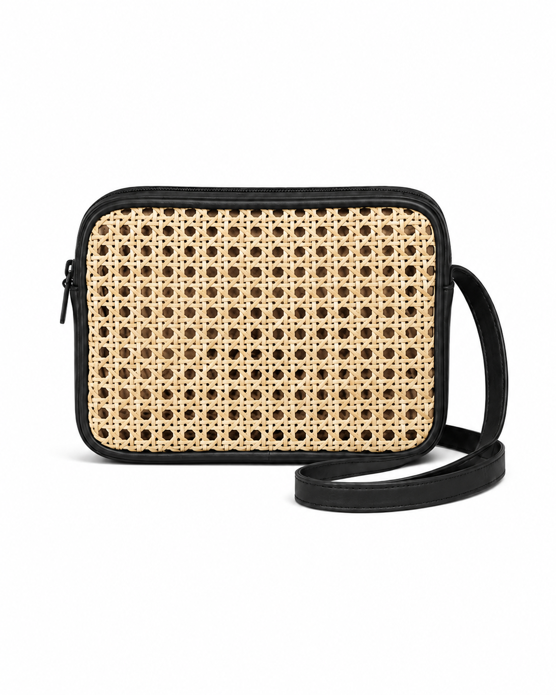 Vera Leather and Cane Belt Bag