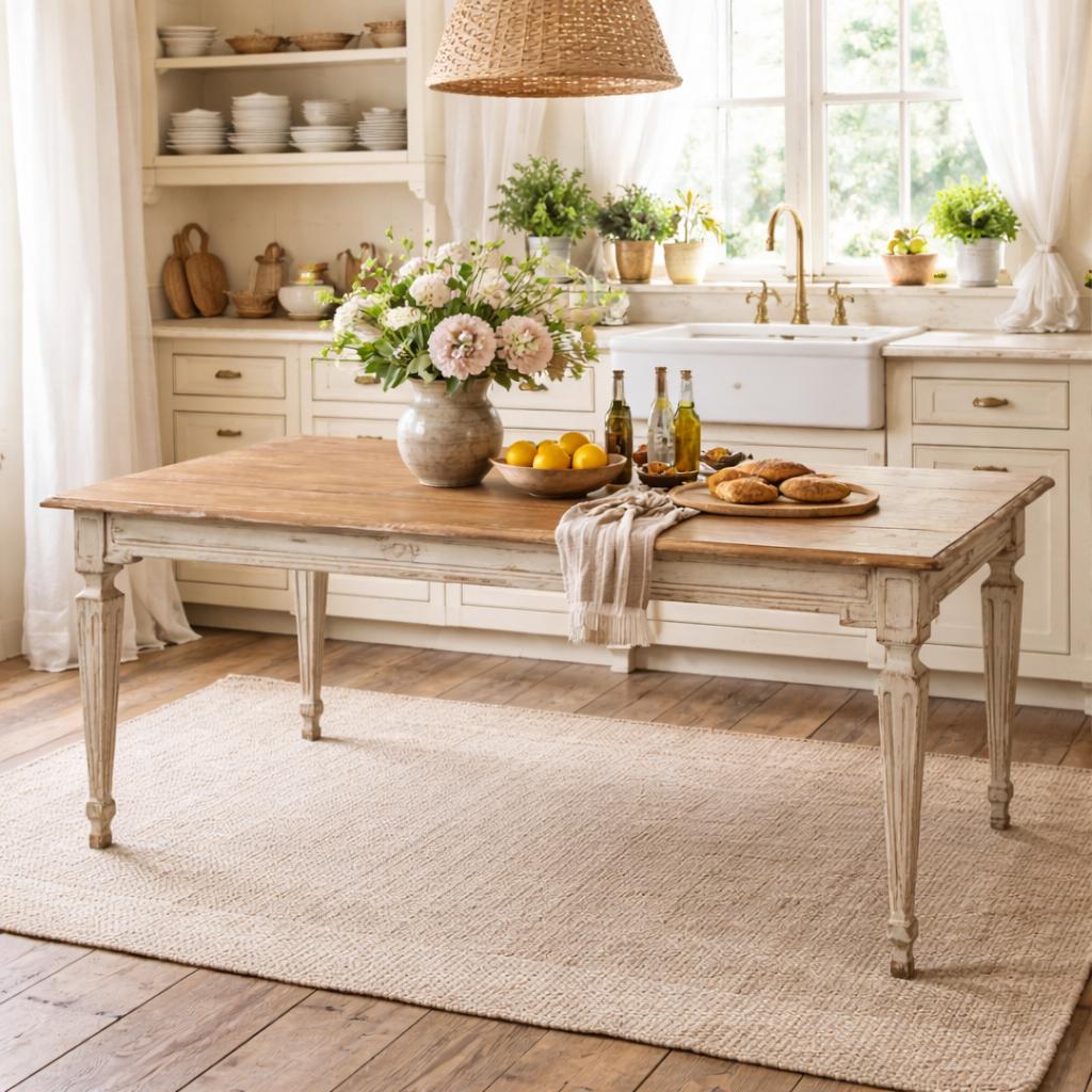Elise Dining Table, Grey - White Glove Included