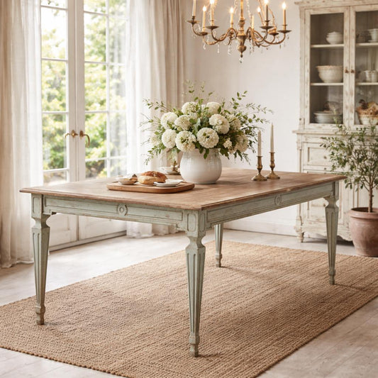 Elise Dining Table, Sage - White Glove Included