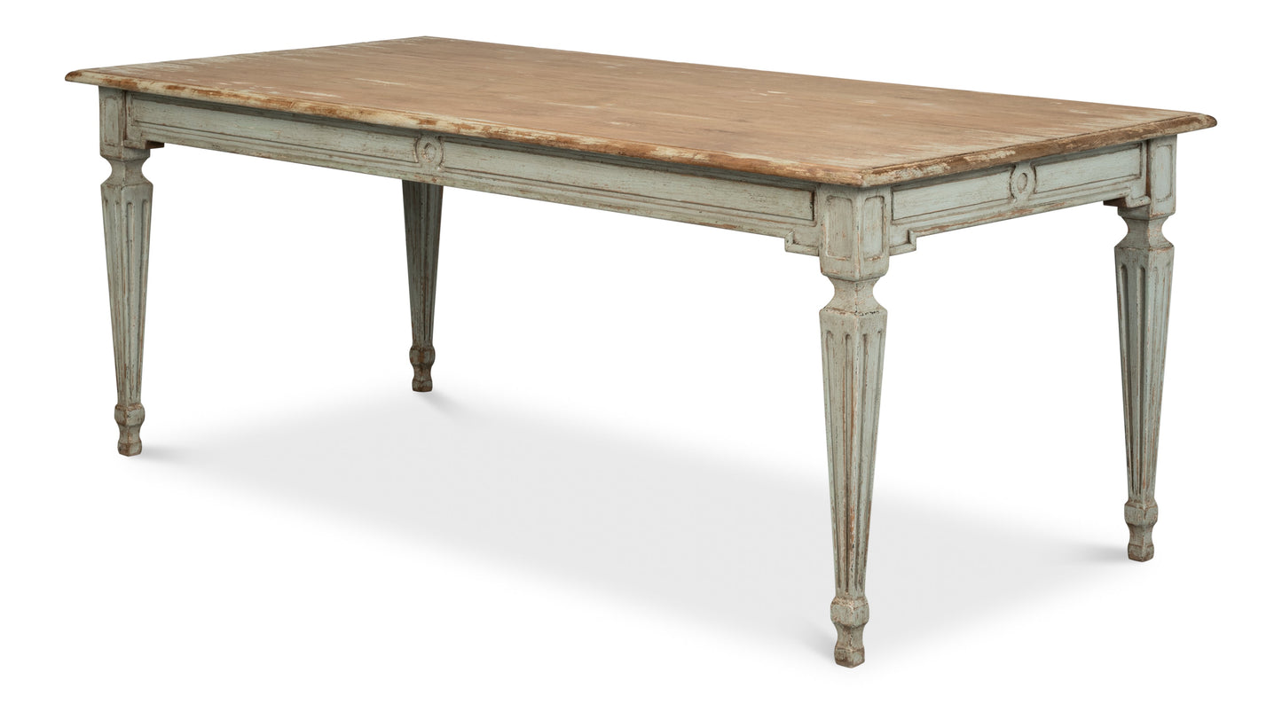 Elise Dining Table, Sage - White Glove Included