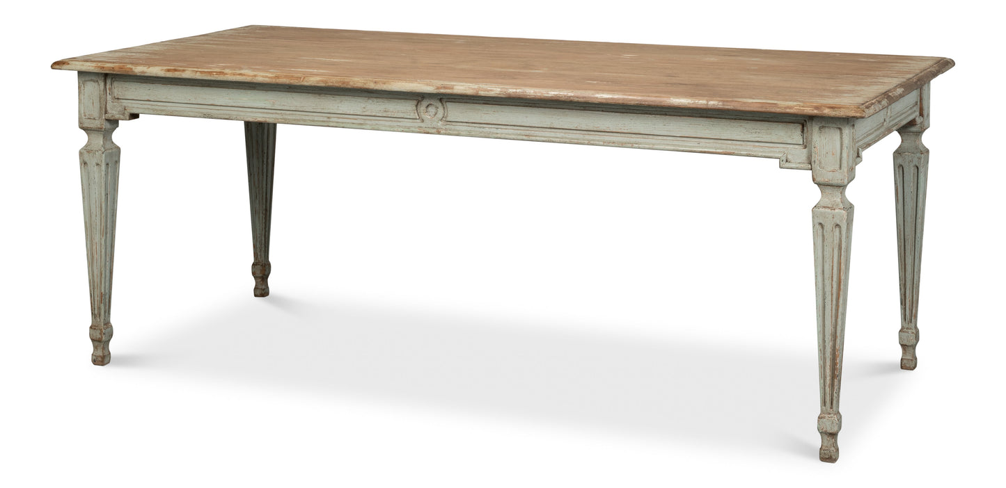 Elise Dining Table, Sage - White Glove Included