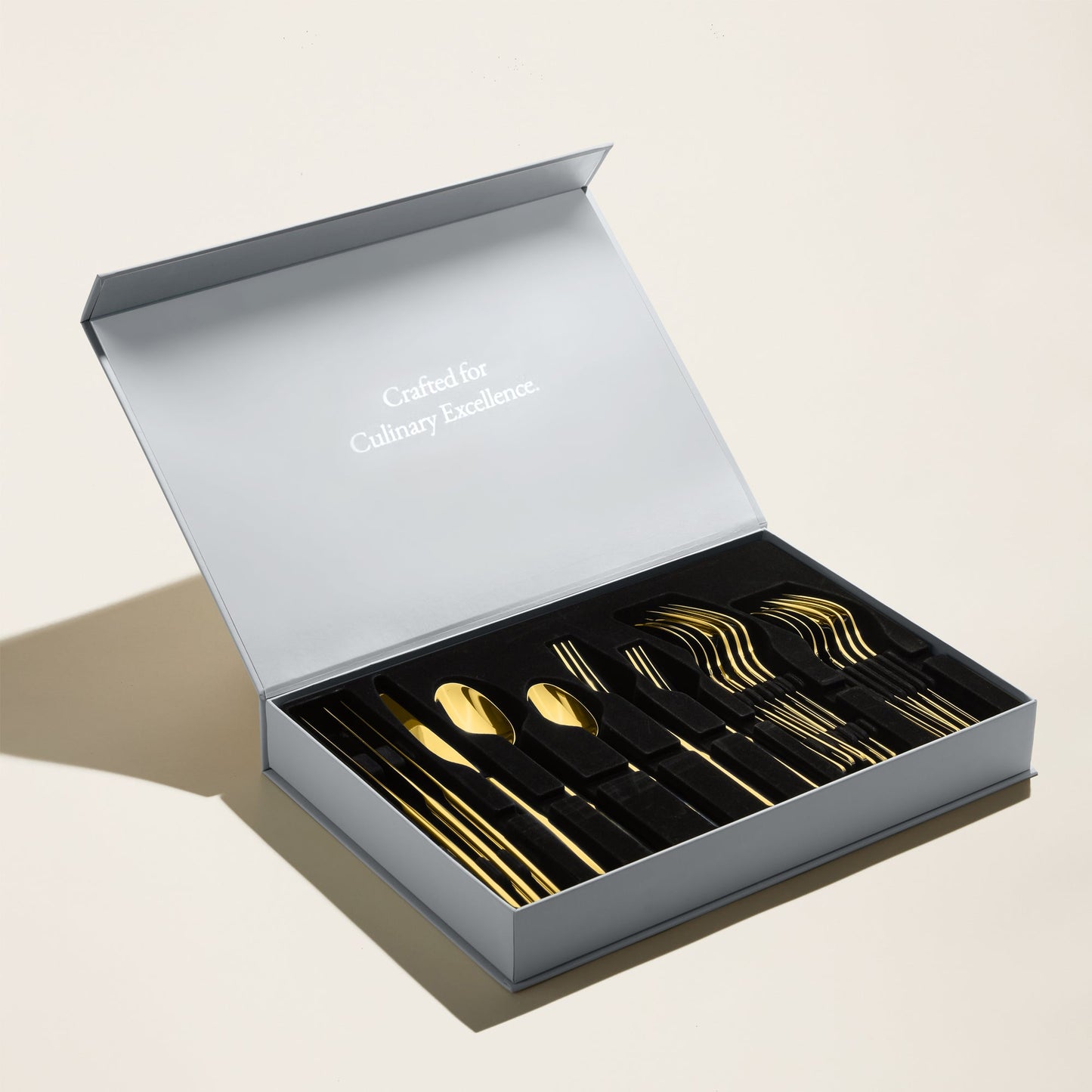 Emilia Mirror 20-Piece Flatware Set | Gold or Silver