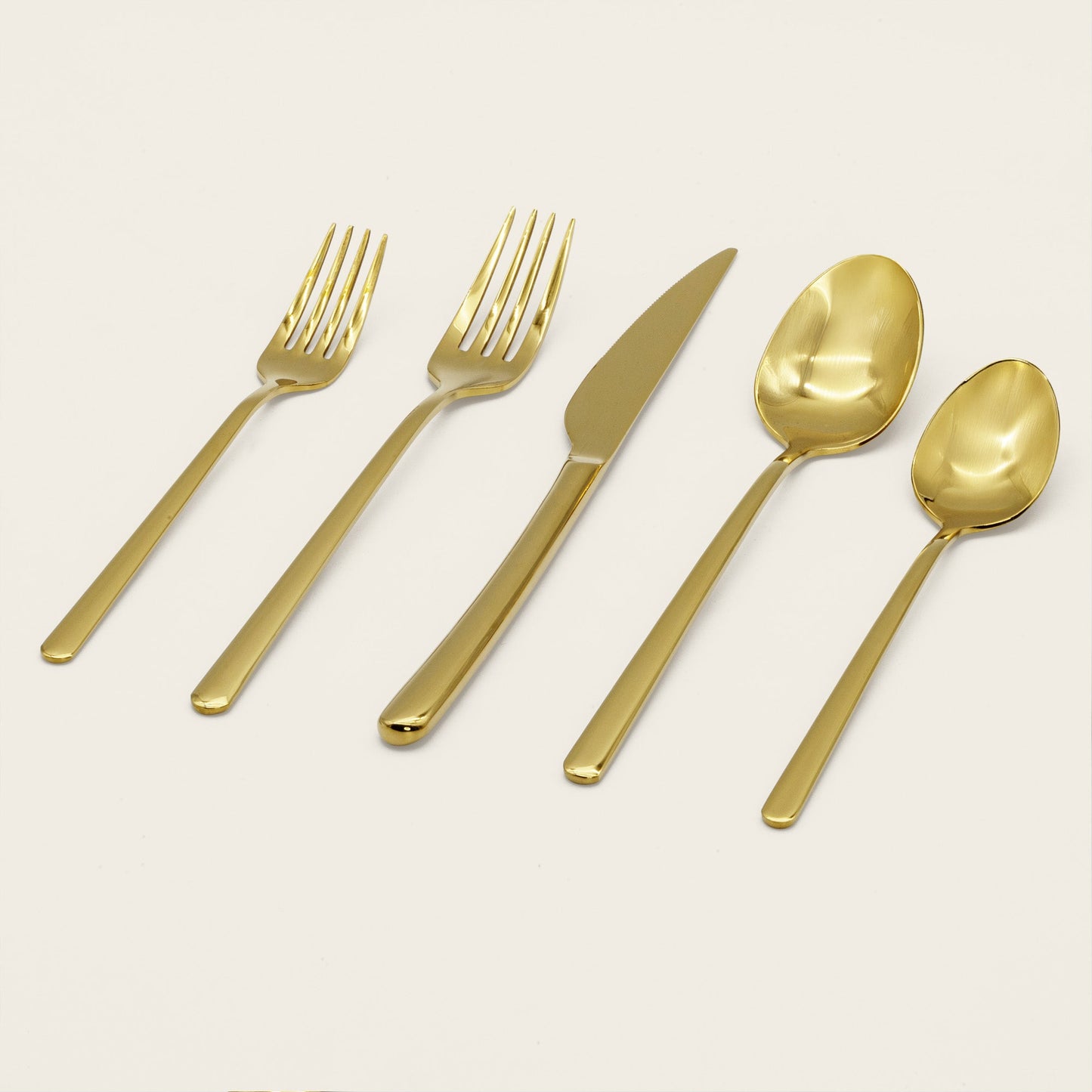 Emilia Mirror 20-Piece Flatware Set | Gold or Silver