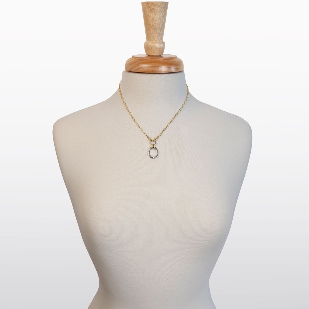 Equinox - Two Tone Equestrian Horseshoe Necklace