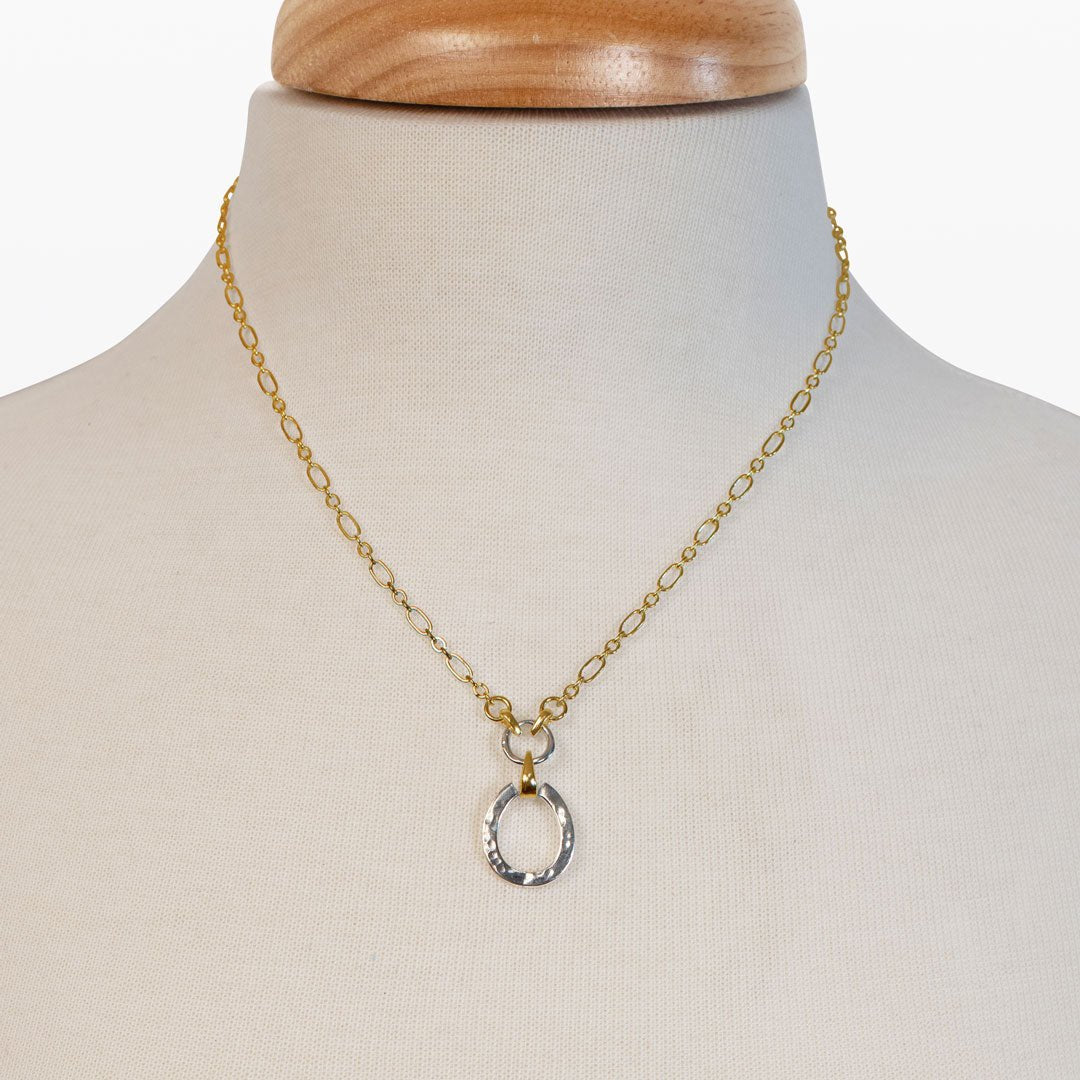 Equinox - Two Tone Equestrian Horseshoe Necklace