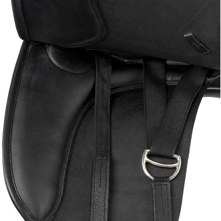 The Equitare Cadence Luxury Black Leather Dressage Saddle