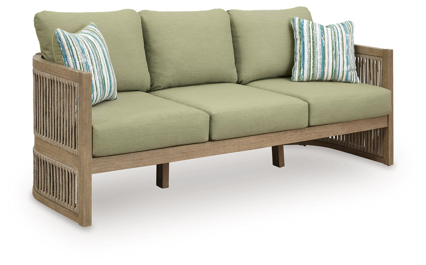 Harbor Point Eucalyptus Rope Outdoor Sofa with Performance Cushions