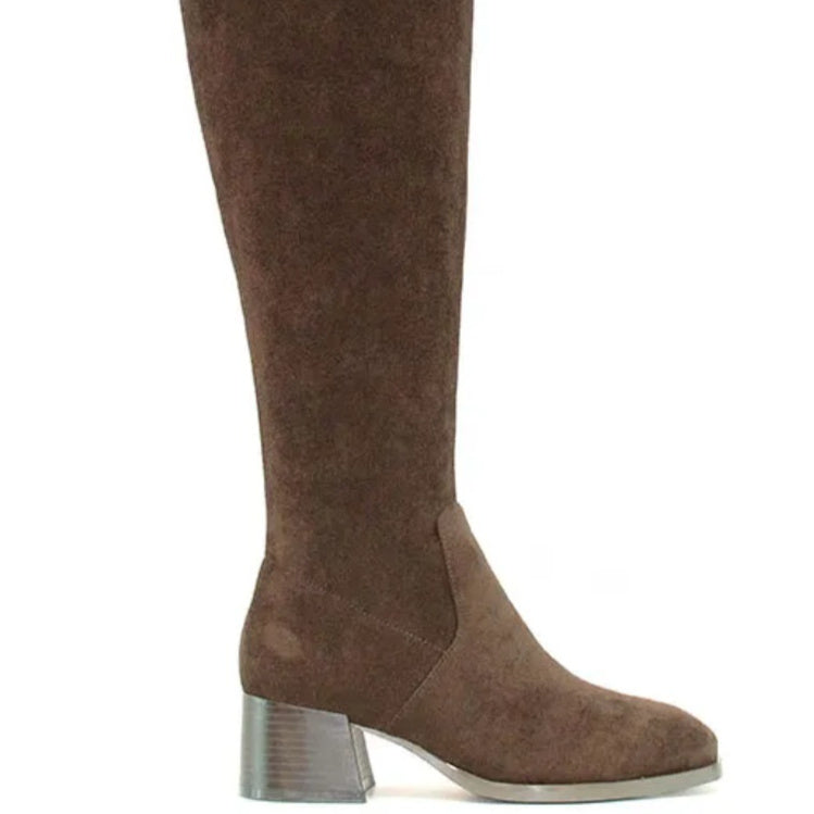 Over-the-Knee Suede Martin Boots