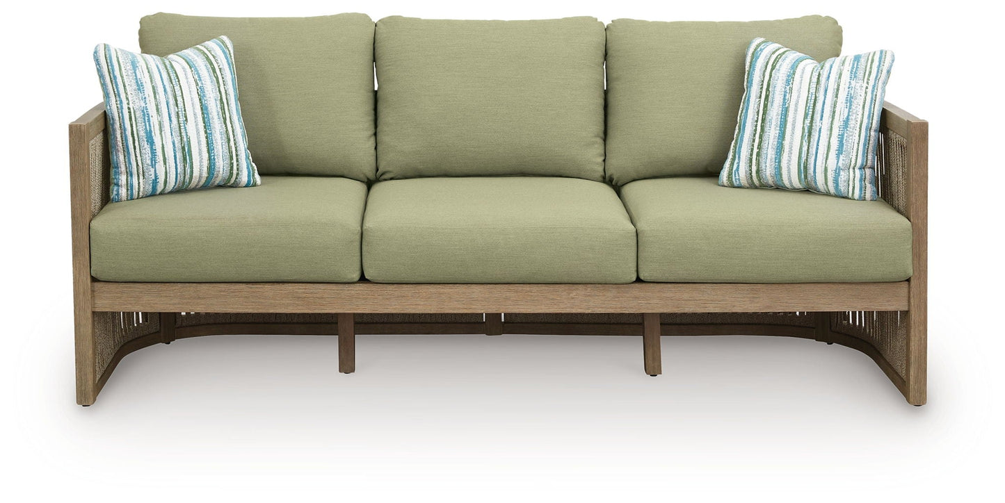 Harbor Point Eucalyptus Rope Outdoor Sofa with Performance Cushions