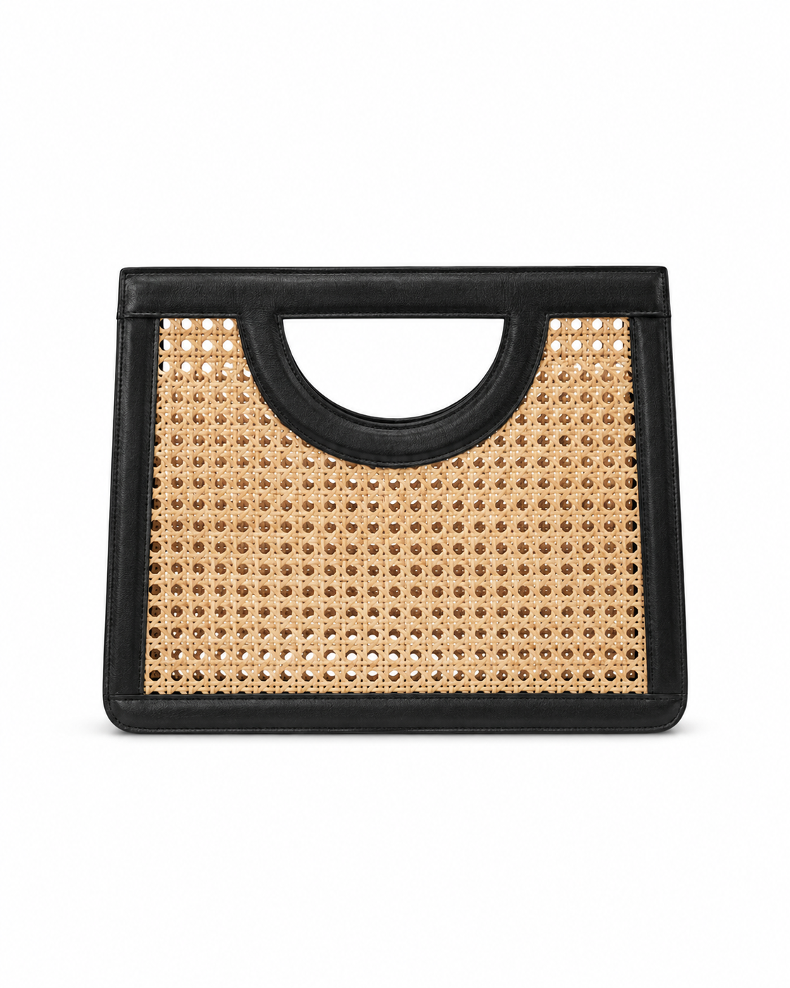 Cora Leather and Rattan Handbag