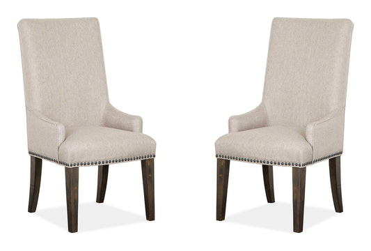 Bellamy - Upholstered Host Chair (Set of 2) - Peppercorn