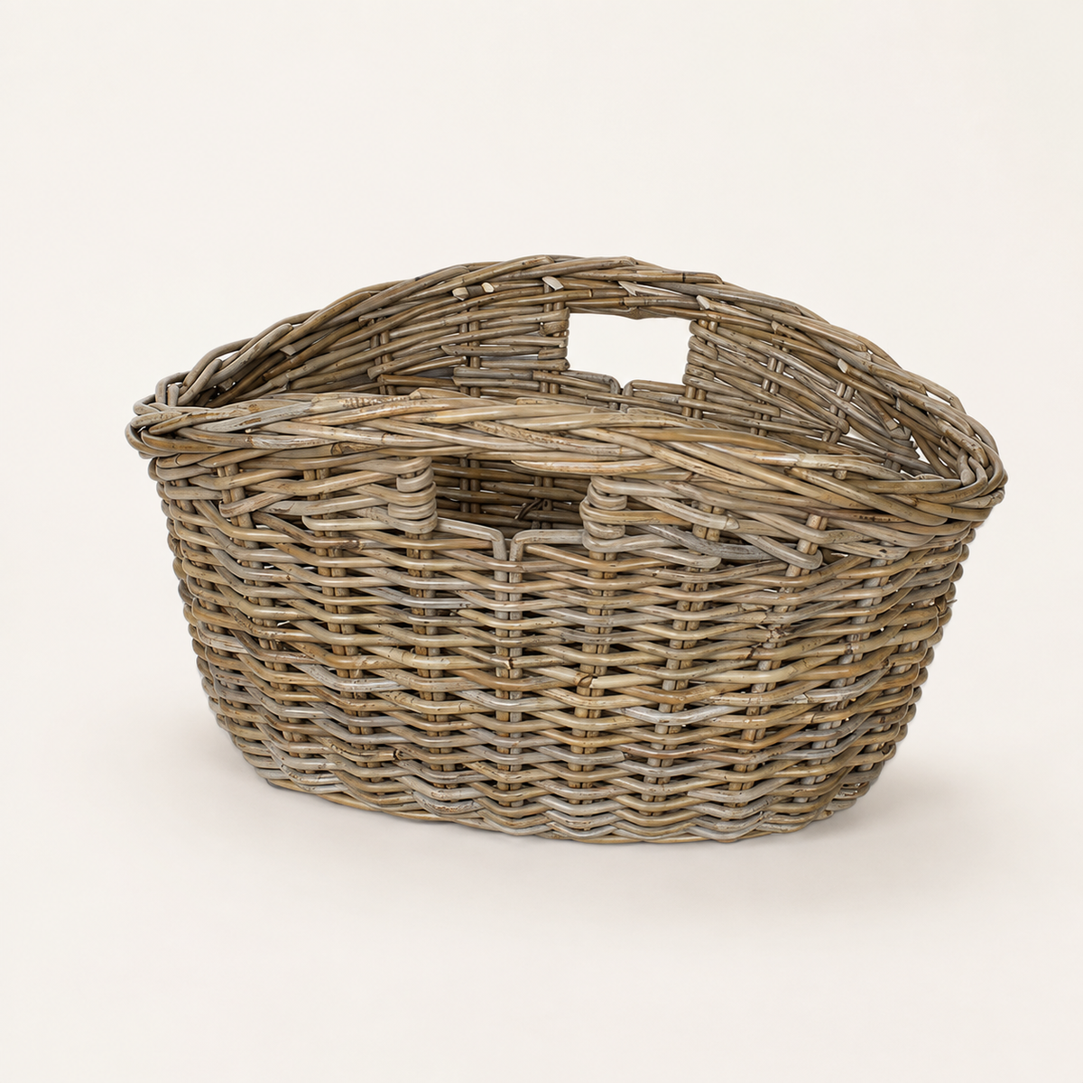 Handwoven Rattan Oval Storage Basket