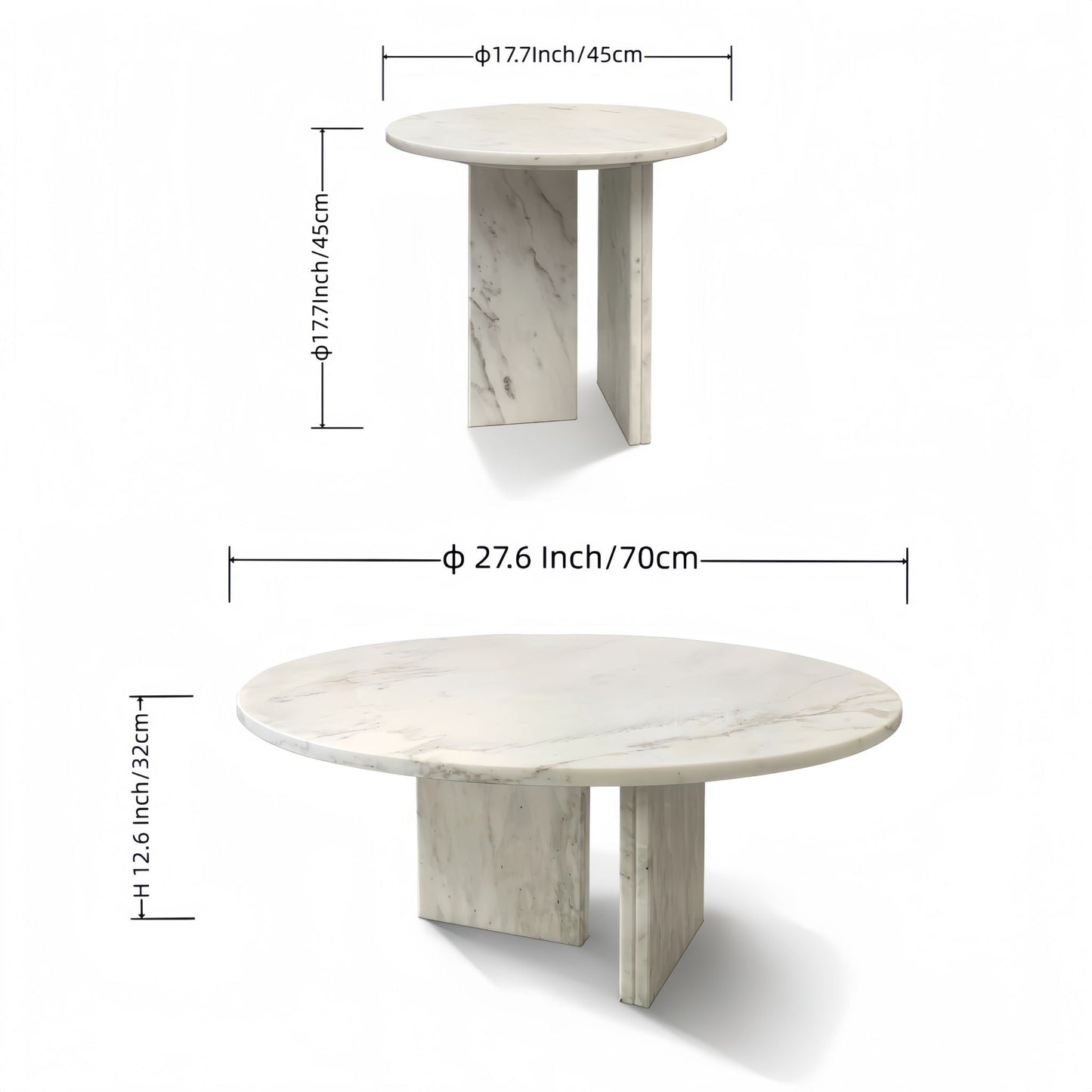 Elegant Coffee Duo Table Set