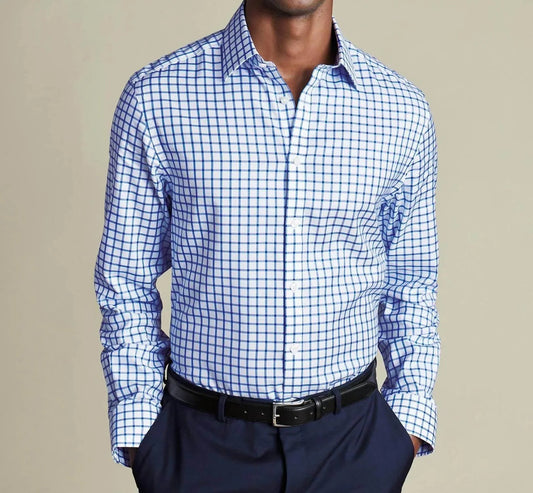 Non-iron Twill Grid Check Shirt