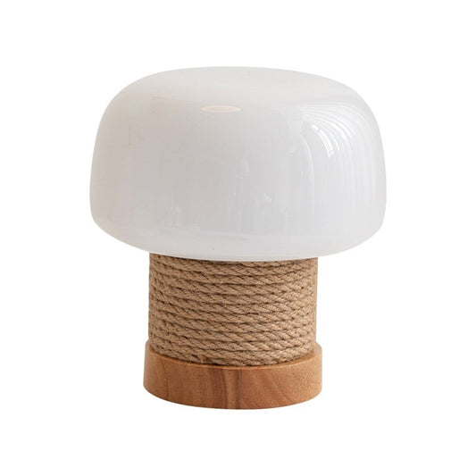 Japanese Cream Mushroom Table Lamp
