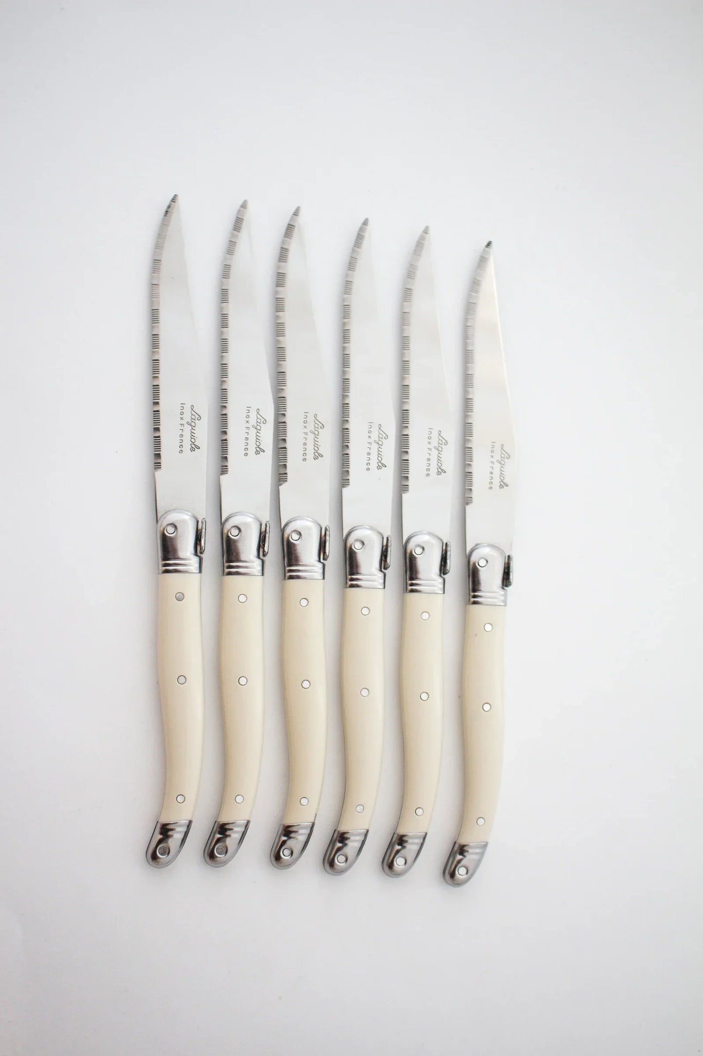Laguiole Ivory Knives Cutlery Set in Presentation Box, Set of 6 - Exclusive
