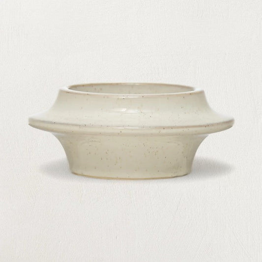 Artisanal Stoneware Matte Tea Light Pillar Candle Holder