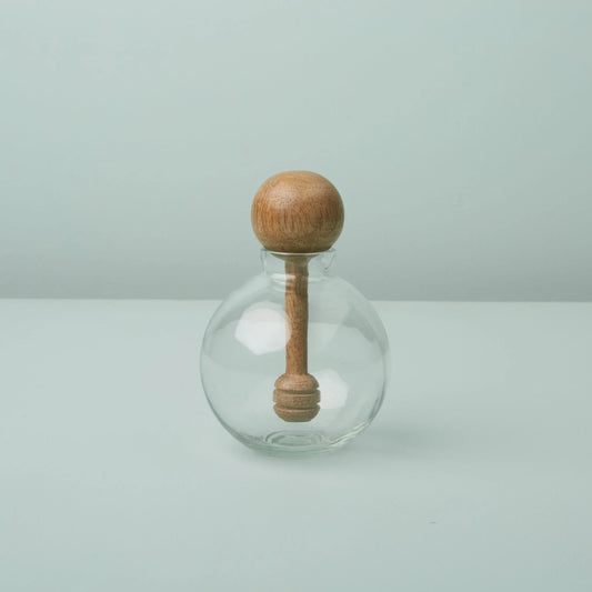 The Baylor Blown Glass Artisanal Honey Jar