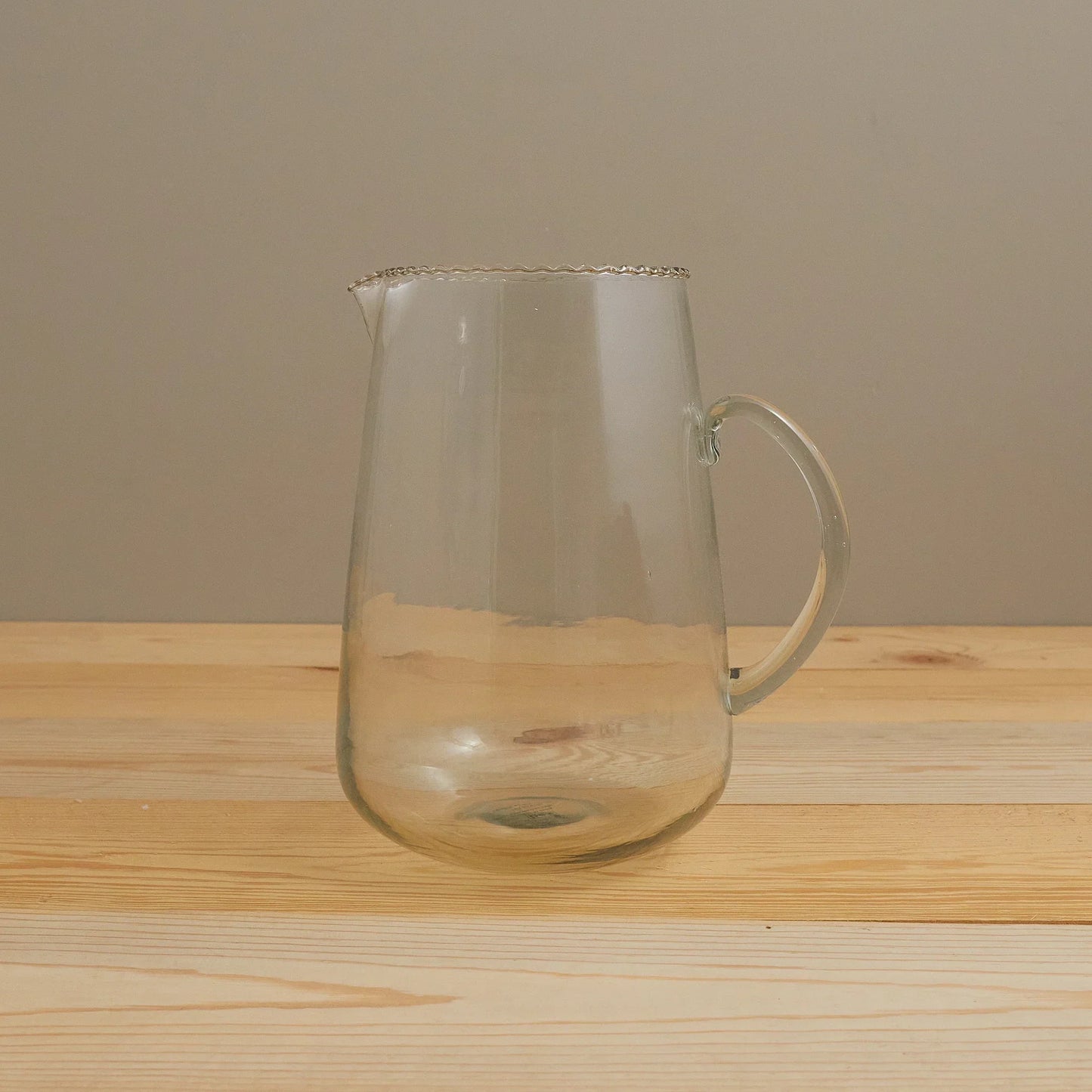 The Ruffle Blown Glass Artisan Pitcher