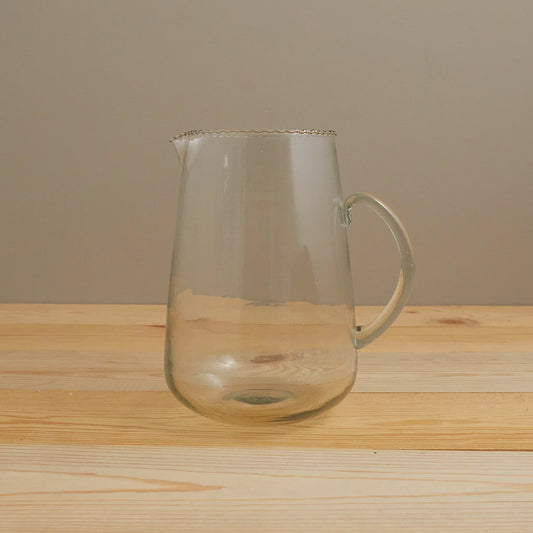 The Ruffle Blown Glass Artisan Pitcher