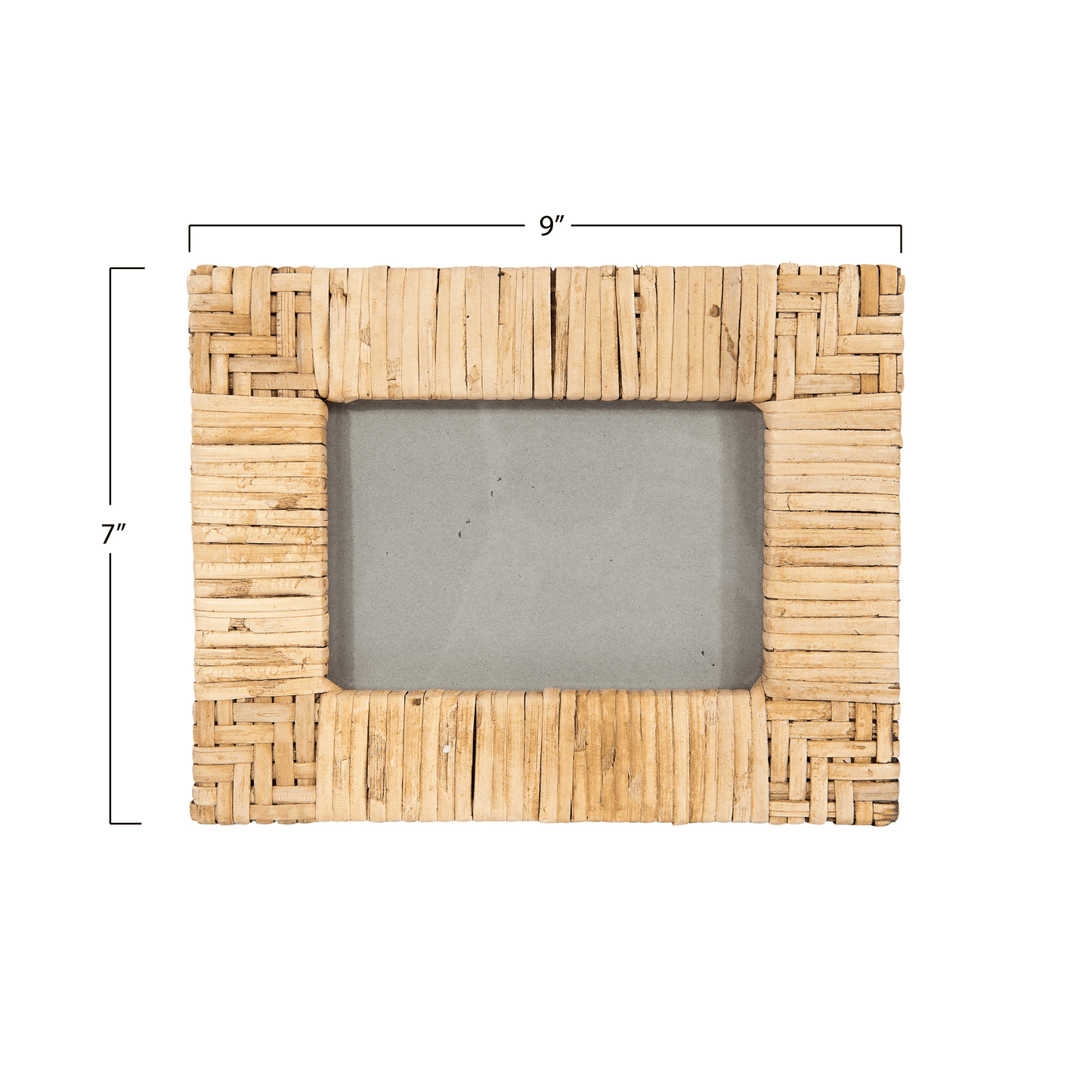 The Nantucket Hand-Woven Rattan 4x6 Artisan Picture Frame
