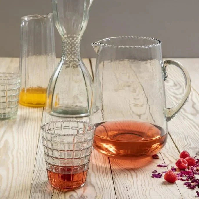 The Ruffle Blown Glass Artisan Pitcher
