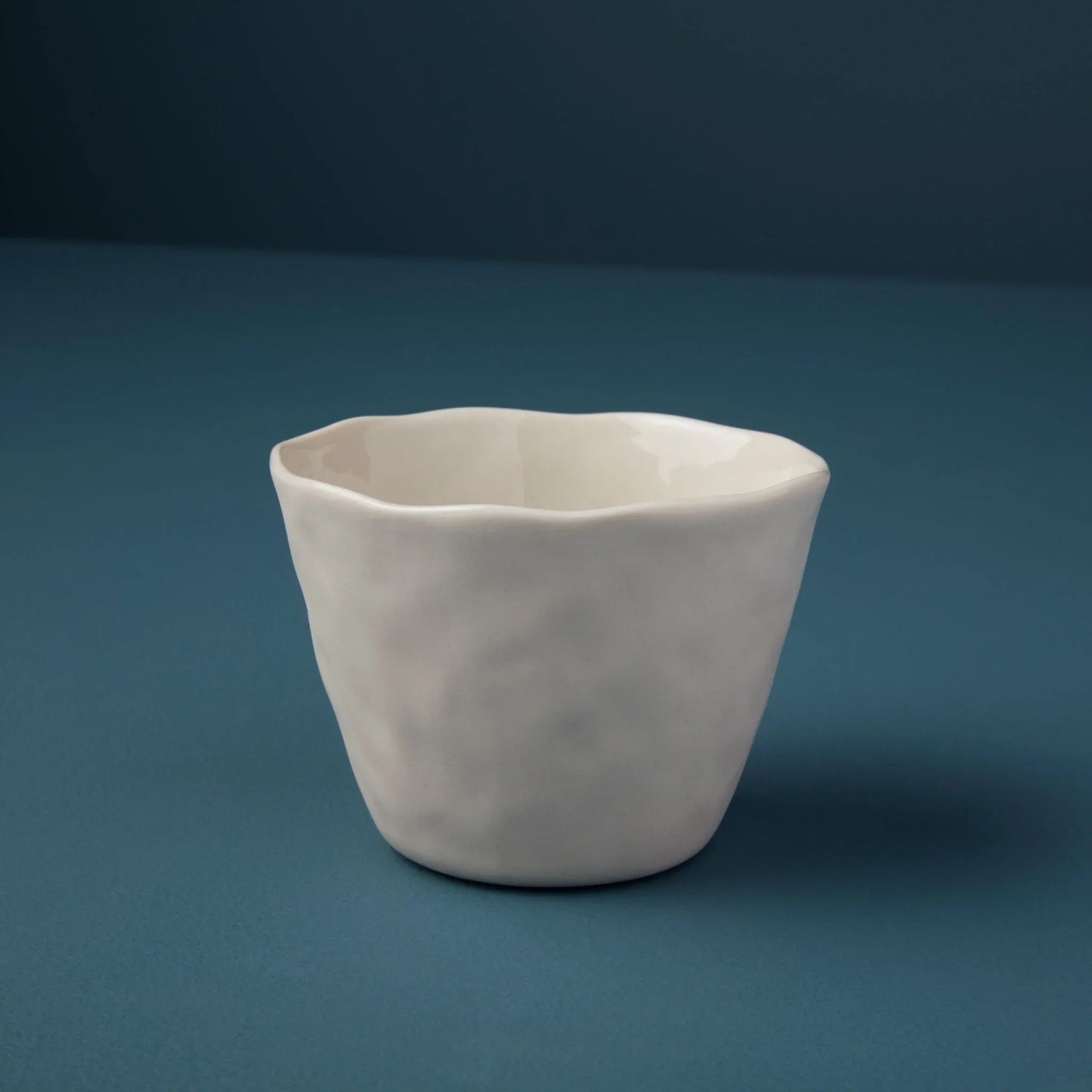 The Rugueux Stoneware Artisan Tumbler, White