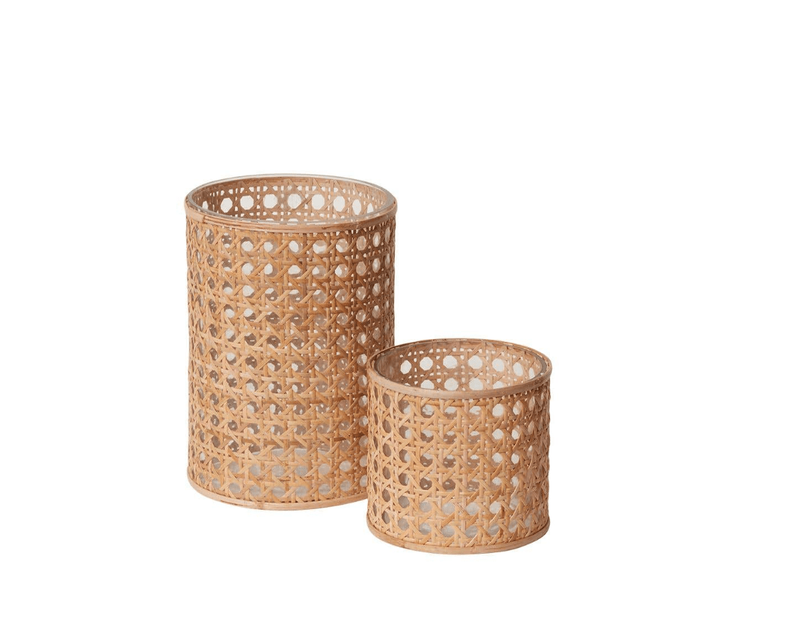 The Oliver Cane Artisan Votive Rattan Candle Holder