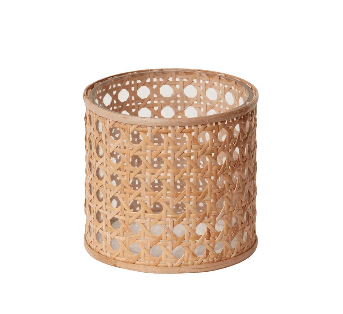 The Oliver Cane Artisan Votive Rattan Candle Holder