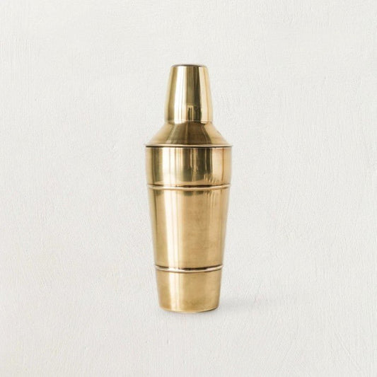 The Belmont Stainless-Steel Cocktail Artisan Shaker with Brass Finish