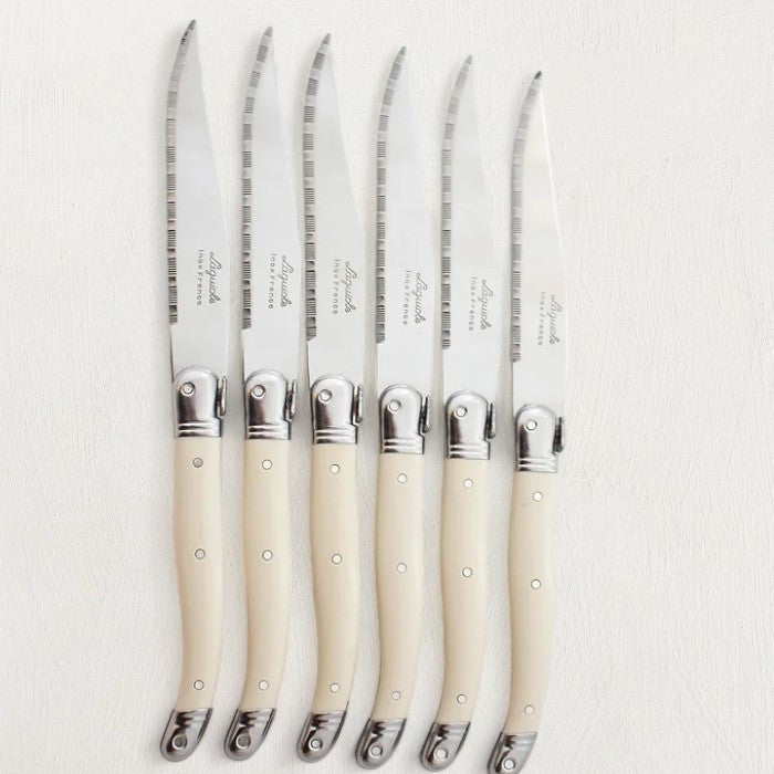 Laguiole Ivory Knives Cutlery Set in Presentation Box, Set of 6 - Exclusive
