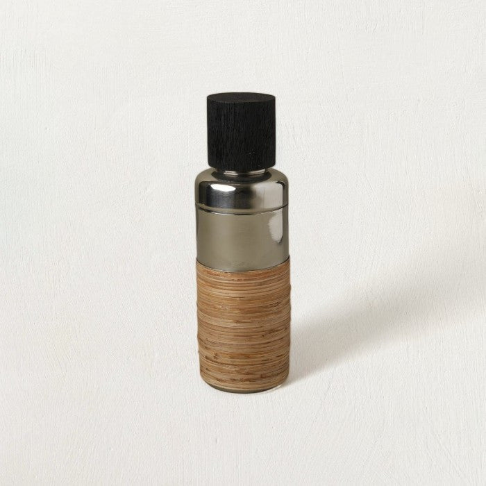 The Bailey Rattan Artisan Stainless Steel Cocktail Shaker