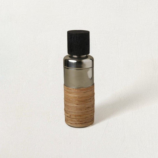 The Bailey Rattan Artisan Stainless Steel Cocktail Shaker