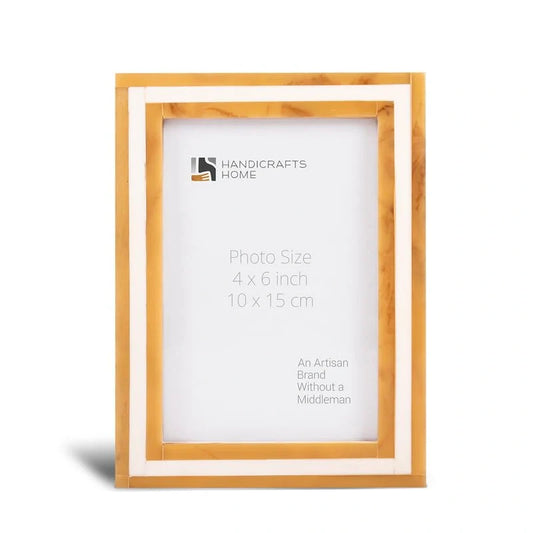 Picture Frame Avant Amber Collection Resin Inlay Orange & White – 4x6, 5x7 & 8x10"