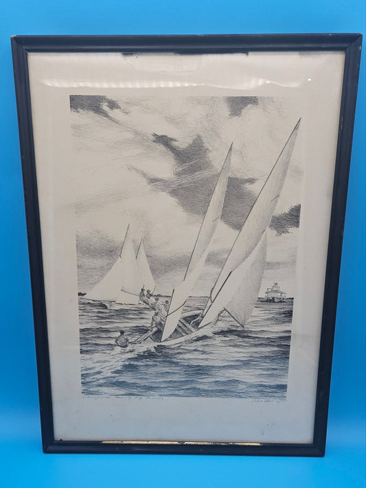 The Calypso Regatta Framed Nautical Lithograph